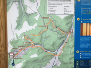 Wanderkarte der Region.