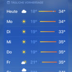 Screenshot Wetterapp